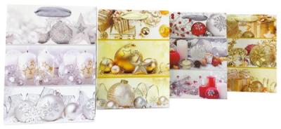 Opakowanie Torebka brokat Srebrne Bombki A5 12 sztuk