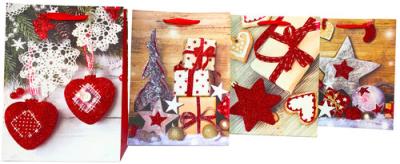 Opakowanie Torebka brokat Świąteczna A5 12 sztuk