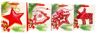 Opakowanie Torebka brokat Xmass Stars Średnia A5 12 sztuk