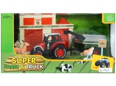 Opakowanie Traktor metalowy z akcesoriami farma