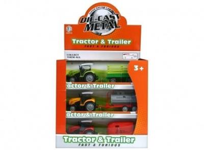 Opakowanie Traktor metalowy z przyczepą
