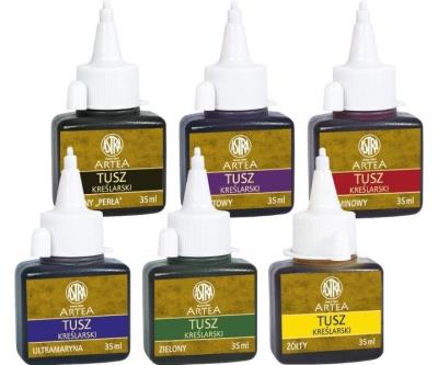 Opakowanie Tusz kreślarski 35 ml czarny perła ASTRA