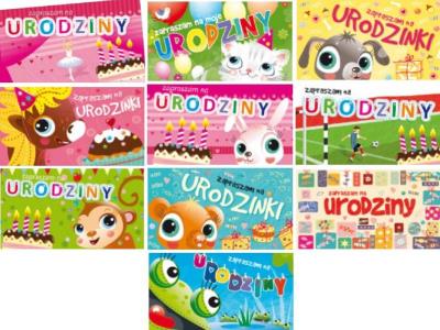 Opakowanie Zaproszenie urodzinowe dla dzieci MIX(5szt) AVANTI