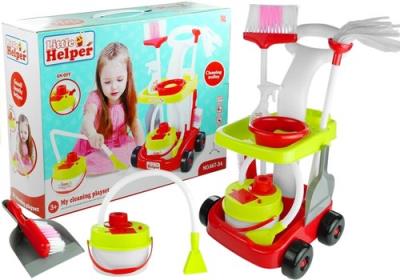 Opakowanie Zestaw do sprzątania wózek mop miotła 9 elementów