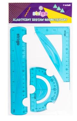 Opakowanie Zestaw geometryczny elastyczny niebieski STRIGO