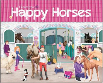 Opakowanie ZESTAW KREATYWNY Z NAKLEJKAMI HAPPY HORSES DREAMS 10176A