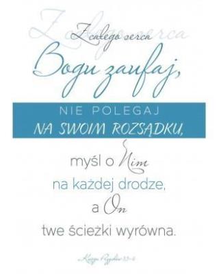 Opakowanie A Kartka składana - Z całego serca zaufaj - napisy