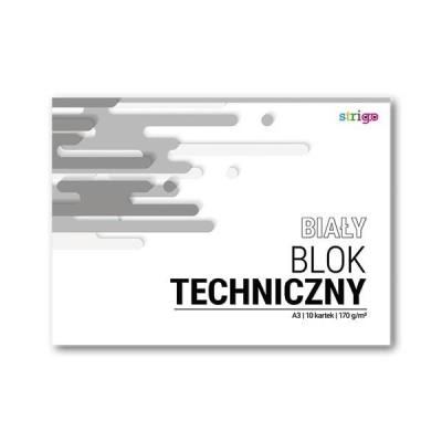 Opakowanie Blok techniczny biały A3/10K (10szt) STRIGO