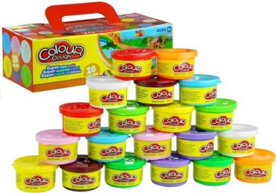 Opakowanie Ciastolina duży zestaw 20 kubeczków 10 kolorów