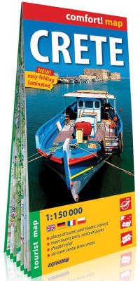 Comfort!map Crete (Kreta) 1:150 000 mapa w.2019. Autor: Opracowanie zbiorowe. SmakLiter.pl Okładka książki Comfort!map Crete (Kreta) 1:150 000 mapa w.2019