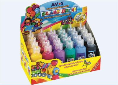 Opakowanie Farby witrażowe Glass Deco 6 kolorów x 4szt AMOS