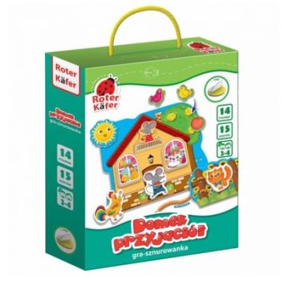 Opakowanie GRA EDUKACYJNA SZNUROWANKA DOMEK PRZYJACIÓŁ RK1040-02