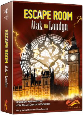 Gra - Escape Room. Atak na Londyn. Autor: Martino Chiacchiera, Sorrentino Silvano. SmakLiter.pl Okładka książki Gra - Escape Room. Atak na Londyn