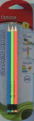 Opakowanie Grafitowy ołówek z gumką HB 3/1 12 sztuk