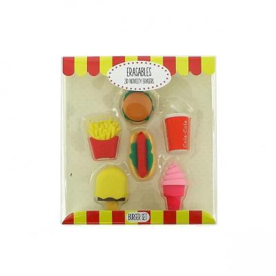 Opakowanie Gumki do mazania - zestaw fast food