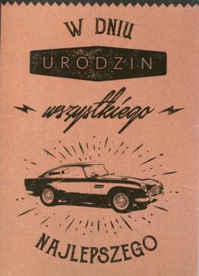 Opakowanie Henry karnet B6 Retro Urodziny Samochód