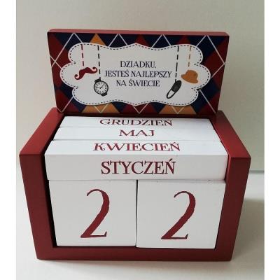 Opakowanie Kalendarz klockowy - Dziadku, jesteś... (brąz)
