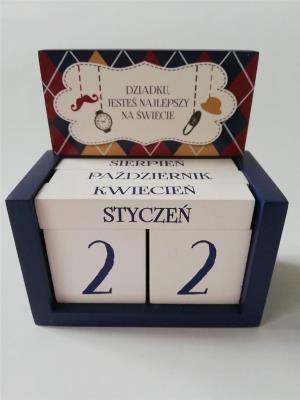 Opakowanie Kalendarz klockowy - Dziadku, jesteś.. (granat)