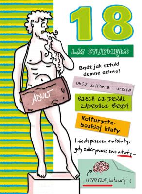 Opakowanie Karnet B6 Urodziny - 18-stka chłopca