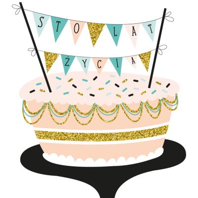 Okładka książki Karnet Urodziny kwadrat MIX