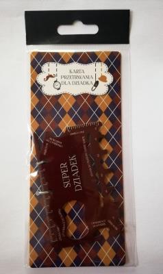 Karta survivalowa, Super dziadek, brązowa. Wydawca: Jawi. SmakLiter.pl Opakowanie Karta survivalowa, Super dziadek, brązowa