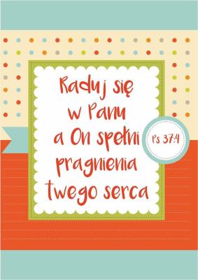 Kartka - Raduj się w Panu. Wydawca: Koinonia. SmakLiter.pl Opakowanie Kartka - Raduj się w Panu