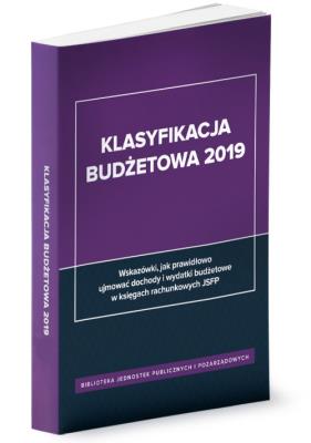 Okładka książki Klasyfikacja budżetowa 2019