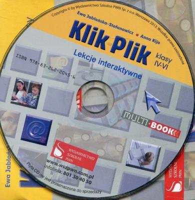 Klik Plik 4-6. Lekcje interaktywne. Wydawca: Wydawnictwo Szkolne PWN. SmakLiter.pl Opakowanie Klik Plik 4-6. Lekcje interaktywne