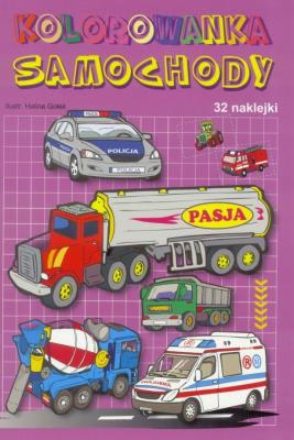 Kolorowanka - Samochody. Autor: Halina Gołek. SmakLiter.pl Okładka książki Kolorowanka - Samochody