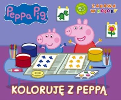 Okładka książki KOLORUJĘ Z PEPPĄ ZABAWA W KOLORY ŚWINKA PEPPA