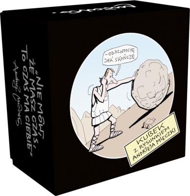 Opakowanie KUBEK W PUDEŁKU ANDRZEJ MLECZKO - ODDZWONIĘ JAK SKOŃCZĘ