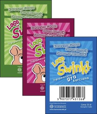 Okładka książki Lgoświnki - logopedyczna gra karciana (3 talie)