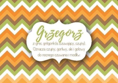 Opakowanie Magnes Imiona - Grzegorz