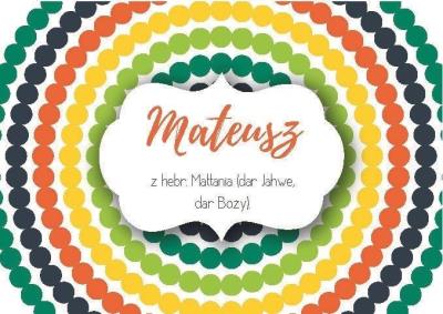 Opakowanie Magnes Imiona - Mateusz