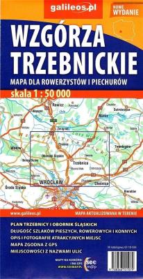 Opakowanie Mapa dla rowerzystów i piech. -Wzgórza Trzebnickie