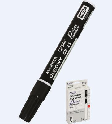 Opakowanie Marker olejowy GR-25 czarny (12szt) GRAND