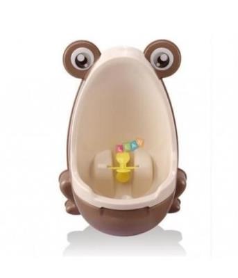 Opakowanie Mini pisuar żabka na przyssawki dla chłopców brązowy