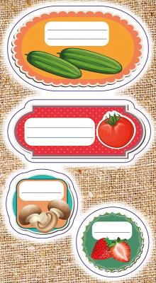 Opakowanie Naklejki na przetwory