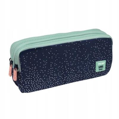 Opakowanie Piórnik 3 komorowy duży Silver 4 niebieski MILAN