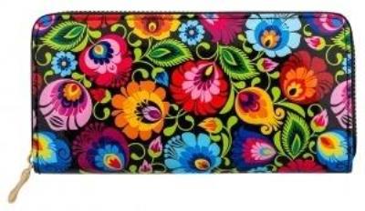 Opakowanie Portfel duży - łowicki czarny FOLKSTAR