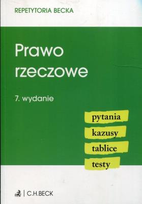 Prawo rzeczowe. Autor: Baran Arkadiusz, Wojciech Górecki, Grzesik Kamil. SmakLiter.pl Okładka książki Prawo rzeczowe
