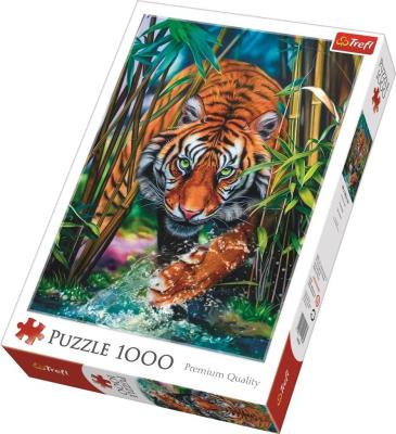 Puzzle 1000 Drapieżny tygrys TREFL. Wydawca: Trefl. SmakLiter.pl Opakowanie Puzzle 1000 Drapieżny tygrys TREFL