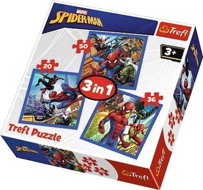Opakowanie Puzzle 3w1 Pajęcza siła Spiderman TREFL