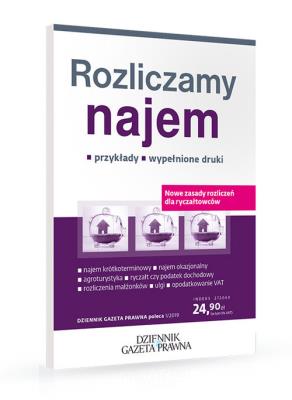 Rozliczamy najem Przykłady wypełnione druku. Autor: Kowalski Radosław. SmakLiter.pl Okładka książki Rozliczamy najem Przykłady wypełnione druku