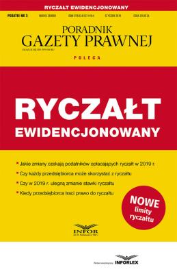 Okładka książki Ryczałt ewidencjonowany Podatki 3/2019
