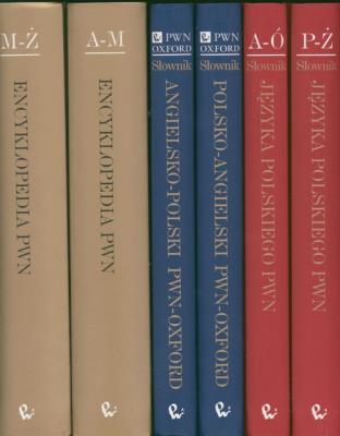 Opakowanie Sześciopak Encyklopedia 1-2 Słownik języka polskiego 1-2 Słownik angielsko-polski polsko-angielski 1-2