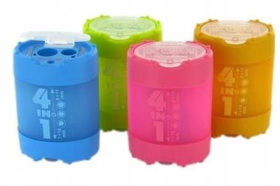 Opakowanie Temperówka KUM 4in1 z pojemnikiem mix kolorów