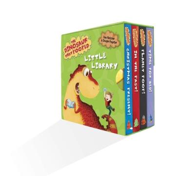 The Dinosaur That Pooped Little Library. Autor: Tom Fletcher, Poynter Dougie. SmakLiter.pl Okładka książki The Dinosaur That Pooped Little Library