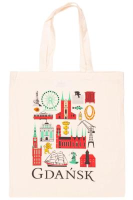 Opakowanie Torba bawełniana szyta - Gdańsk symbole FOLKSTAR
