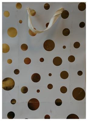 Opakowanie Torebka świąteczna pionowa duża Złoto